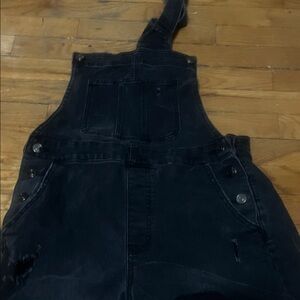 No Boundaries Black Denim Jumpsuit